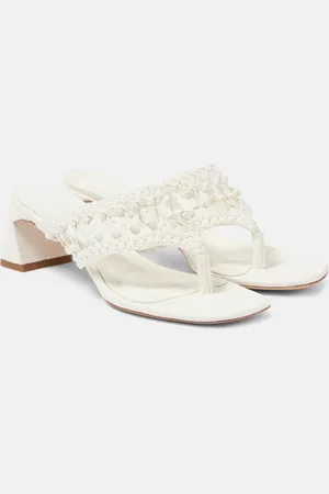 Simkhai Alia woven leather platform thong sandals
