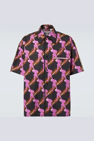 Gucci Printed cotton poplin bowling shirt