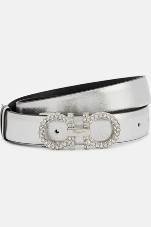 Salvatore Ferragamo Gancini embellished leather belt