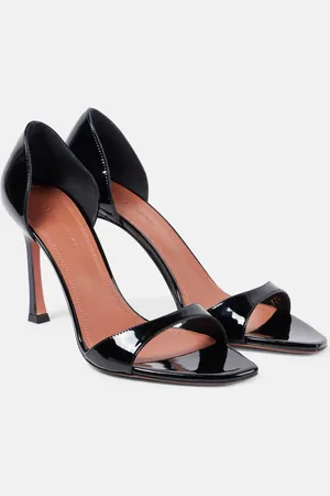 Amina Muaddi Agnese 95 patent leather sandals