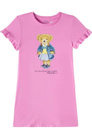 Ralph Lauren Polo Bear ruffled cotton jersey dress