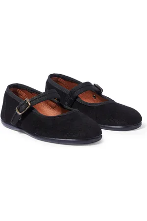 La Coqueta Suede Mary Jane flats