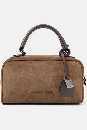 Brunello Cucinelli Foulard Small suede tote bag