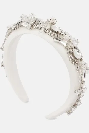 Self-Portrait Embellished satin headband