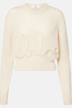 Chloé ChloÃ© Logo alpaca and silk sweater