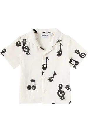 Mini Rodini Note cotton muslin shirt