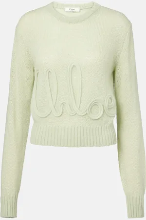 Chloé ChloÃ© Logo alpaca and silk sweater