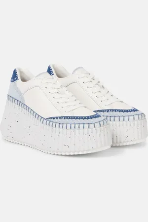 Chloé ChloÃ© Name suede wedge sneakers
