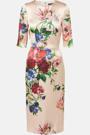 Dolce & Gabbana Floral satin midi dress