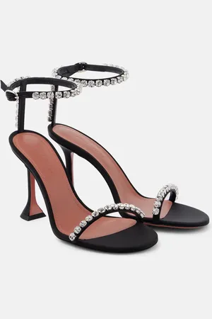 Amina Muaddi Gigi 95 embellished satin sandals