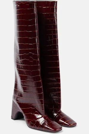 COPERNI Bridge croc-effect leather knee-high boots
