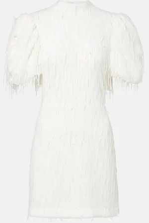ROTATE Bridal sequined puff-sleeve minidress