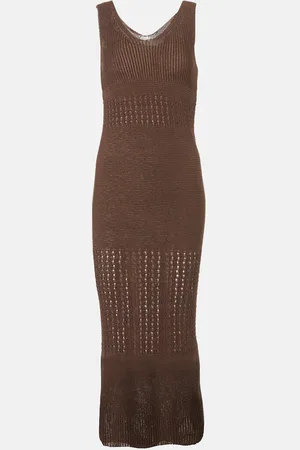 Max Mara Valois knitted cotton-blend maxi dress