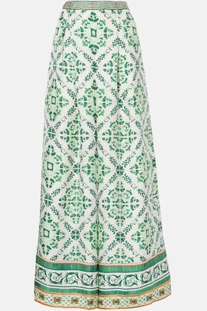 Camilla Printed silk palazzo pants