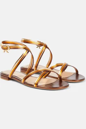 Gianvito Rossi Calissa metallic leather sandals