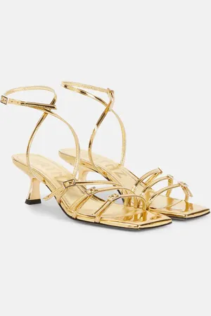 Souliers Martinez Teresa 80 metallic leather sandals
