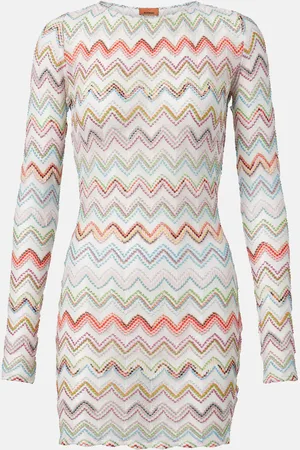 Missoni Zigzag crochet cotton-blend minidress