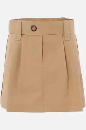 Moncler Belted gabardine miniskirt