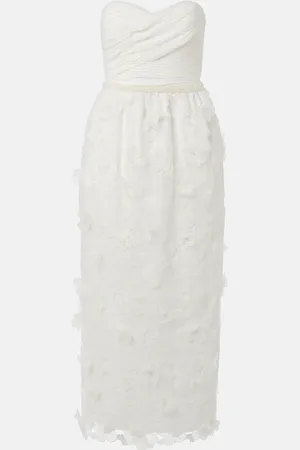 Self-Portrait Bridal floral-appliquÃ© organza gown