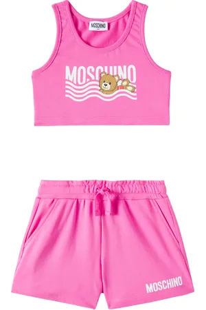 Moschino Teddy Bear cotton jersey shirt and shorts set