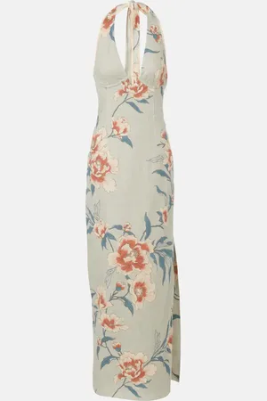 SIR Floral linen maxi dress