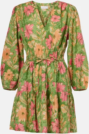 Velvet Floral cotton minidress