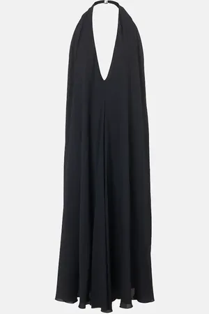 Jacquemus Norma draped open-back crÃªpe maxi dress