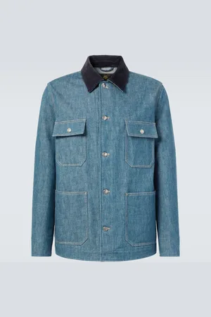 Loro Piana Conley corduroy-trimmed denim jacket