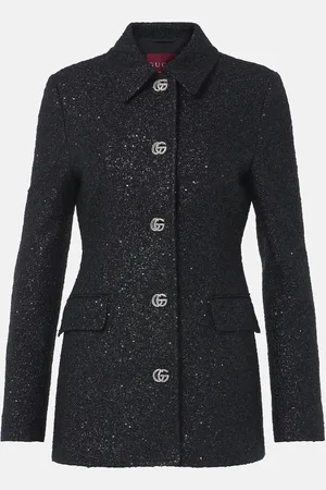 Gucci Double G sequined lamÃ© tweed jacket