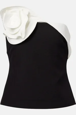 Roland Mouret Ruffled strapless crÃªpe top