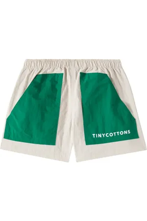 Tiny Cottons Logo colorblocked shorts