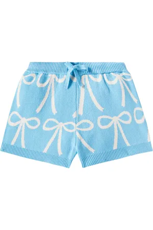 Tiny Cottons Bows knitted cotton shorts