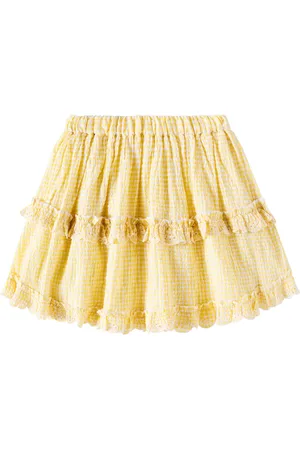 Tartine Et Chocolat Gingham cotton-blend skirt