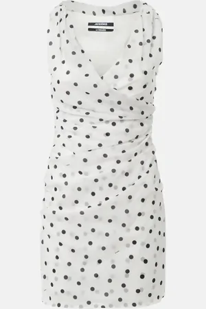 Jacquemus Rita draped polka-dot minidress
