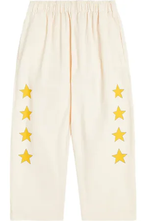Tiny Cottons Stars cotton twill barrel-leg pants