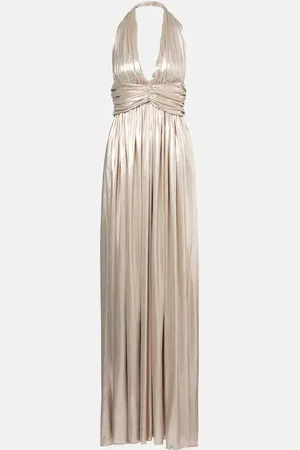 Giambattista Valli Halterneck open-back lamÃ© jersey gown