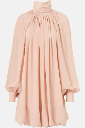 Stella McCartney Gathered open-back silk chiffon minidress