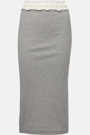 Jil Sander Layered jersey midi skirt