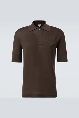 Bottega Veneta Linen and cotton polo shirt