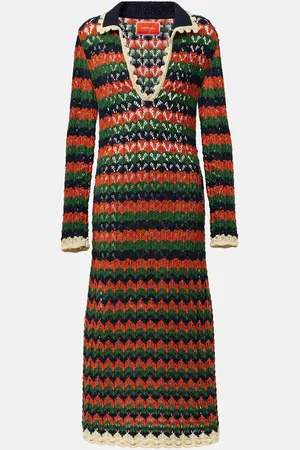 La DoubleJ Perry crochet cotton polo dress