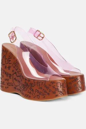 Chloé ChloÃ© Maxime PVC slingback wedge sandals