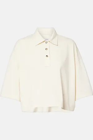 Bottega Veneta Cropped cotton polo shirt