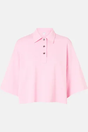 Bottega Veneta Cropped cotton polo shirt