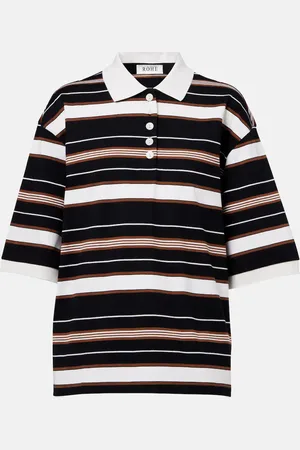 Rohe RÃ³he Striped cotton polo shirt