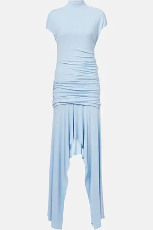 Acne Studios Asymmetric gathered jersey cocktail dress