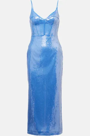 DAVID KOMA Sequined corset dress