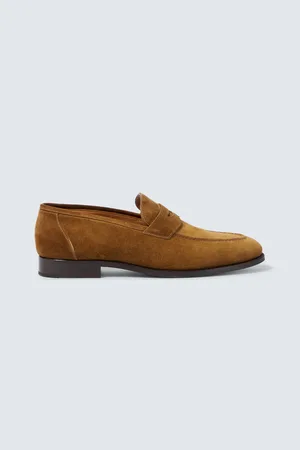 Loro Piana Sergio suede Penny loafers