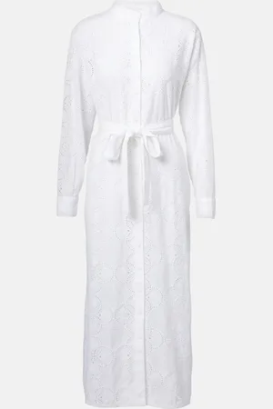 Melissa Odabash Luann broderie anglaise cotton midi dress