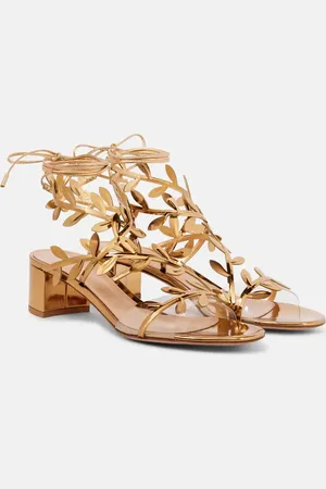 Gianvito Rossi Flavia mirrored leather sandals
