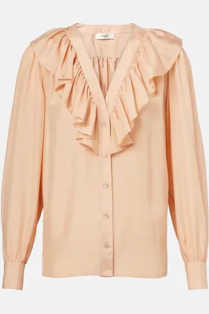 Chloé ChloÃ© Ruffled silk habutai blouse